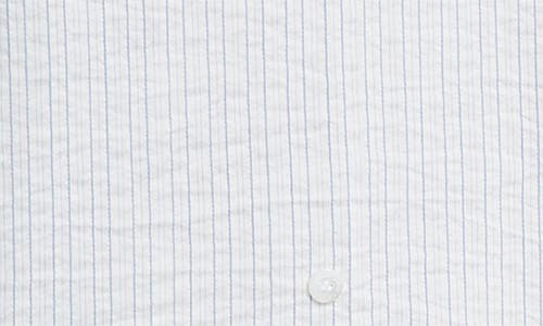 SETCHU SETCHU HOOK & EYE STRIPE COTTON & LINEN BUTTON-UP SHIRT 