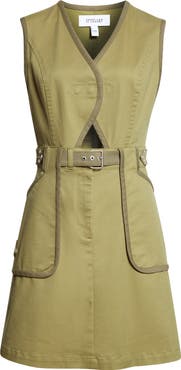 Derek Lam 10 Crosby Apollo Utility Cotton Blend Dress