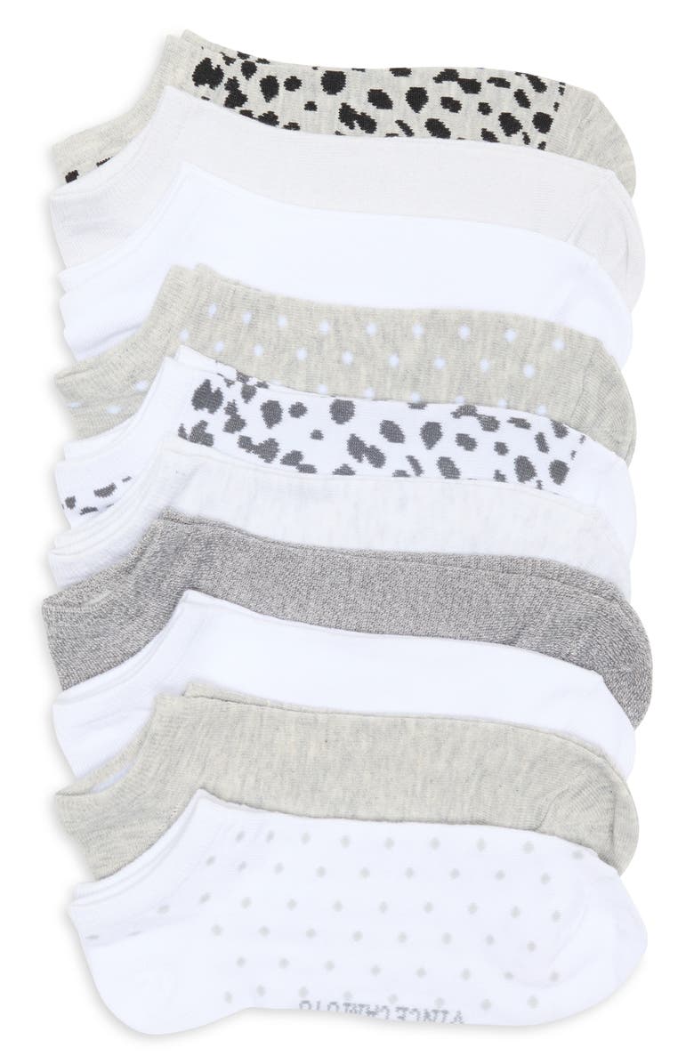 Vince Camuto 10-Pack Assorted Animal Print No Show Socks, Main, color,