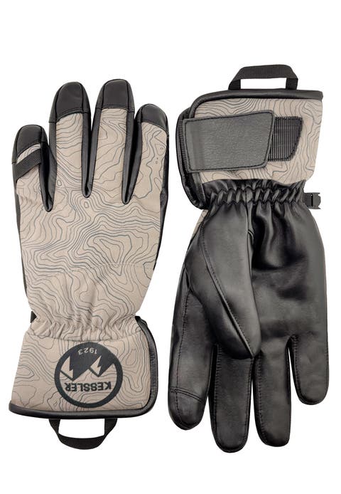 Waterproof Ergo Grip Leather Palm Snow Gloves