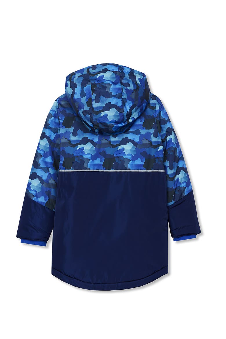 Kids Insulated Water Resistant Activity Jacket, Alternate, color, Blue Camo