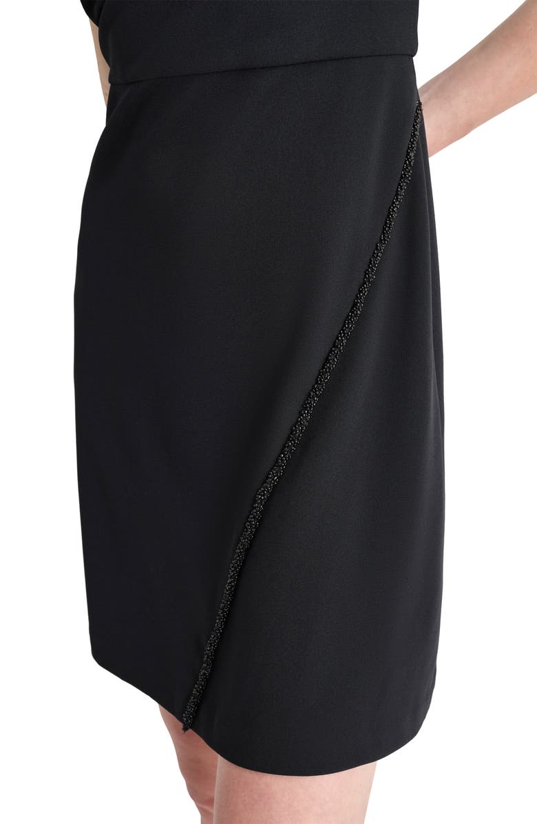 DKNY Beaded Trim Sleeveless Sheath Dress, Alternate, color, 