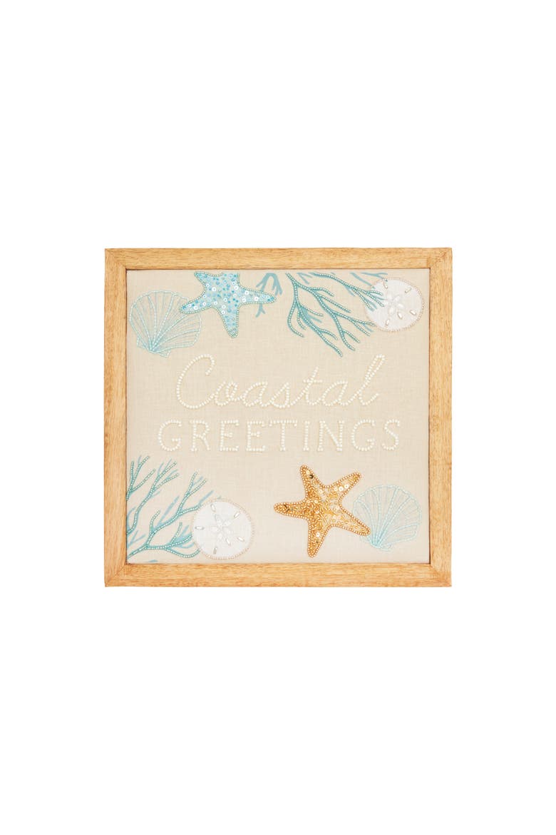 Coastal Greetings Shadow Box 12", Main, color, Beige