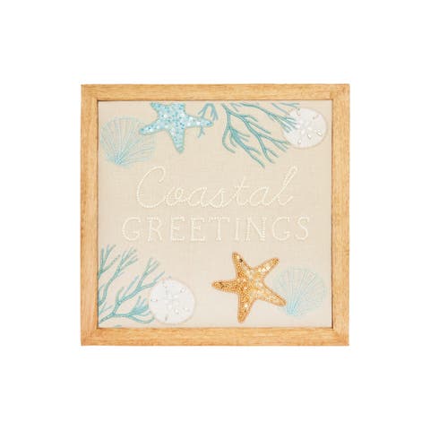 Coastal Greetings Shadow Box 12"