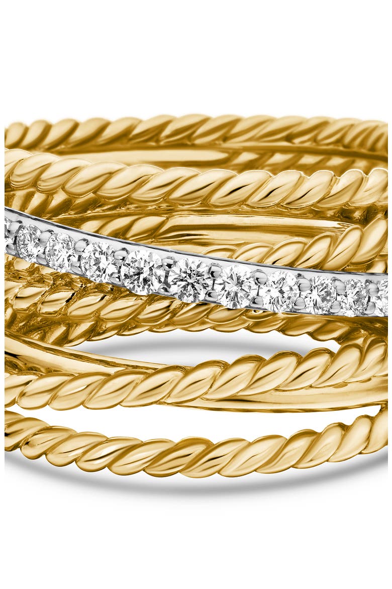 LARGE CROSSOVER DIAMOND RING, Alternate, color, DIAMOND