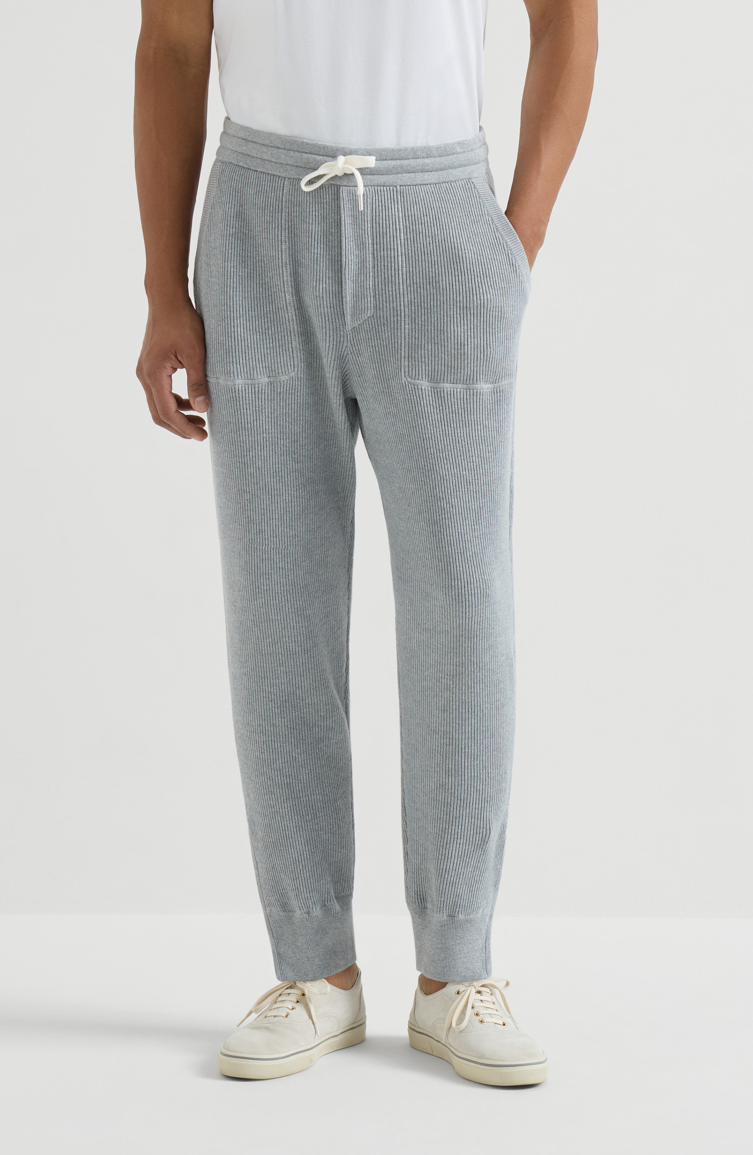 Cotton knit trousers