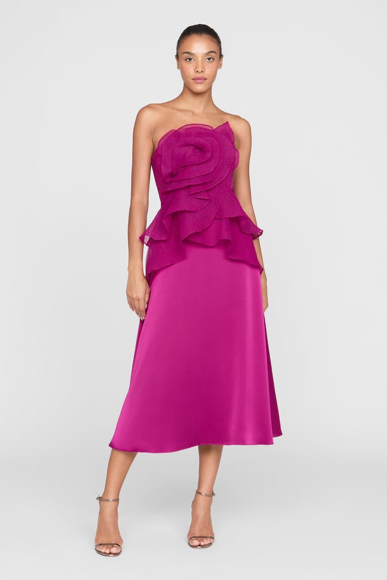 Victoria Draped Rose Cocktail, Main, color, Sangria