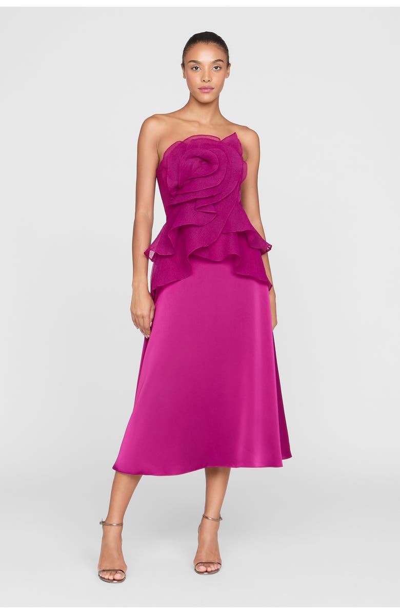 Theia Victoria Draped Rose Cocktail, Main, color, Sangria