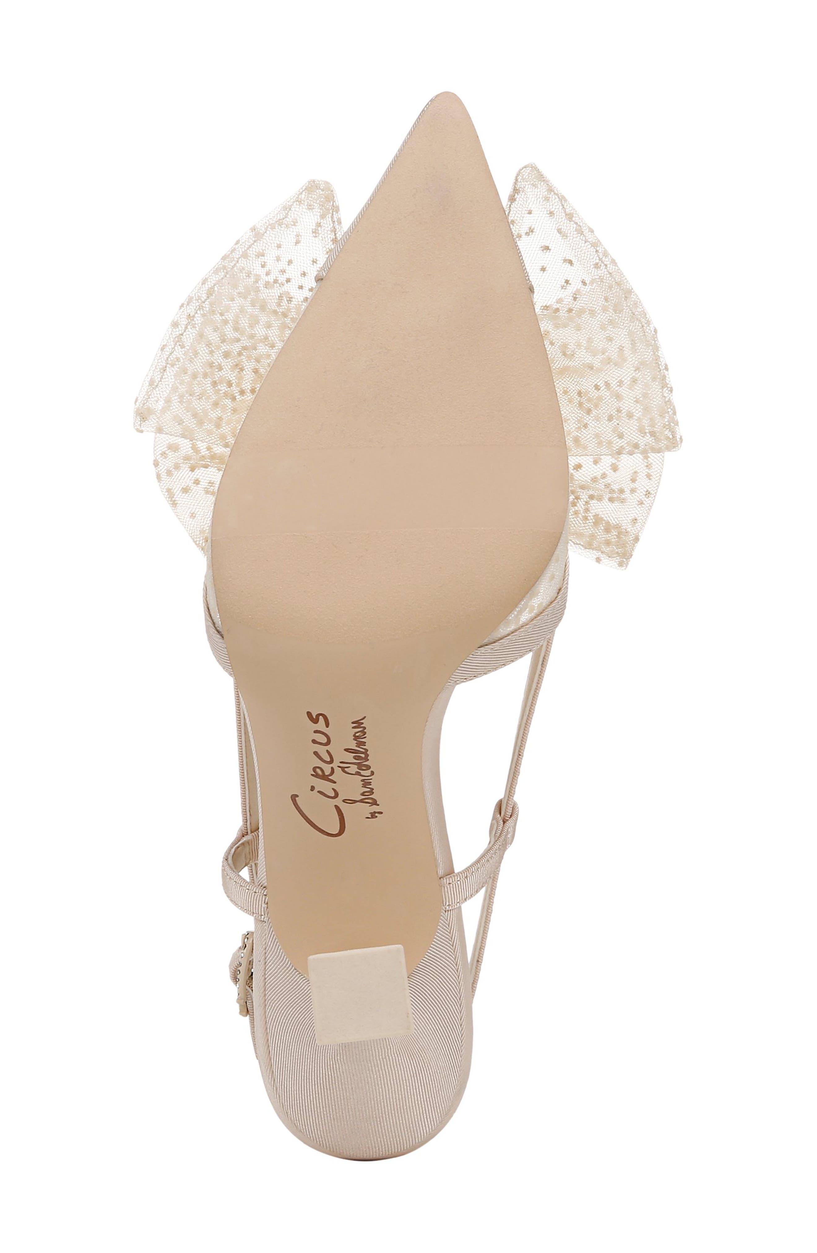Circus NY by Sam Edelman Tess Pointed Toe Slingback Pump, Alternate, color, Vanilla Bean