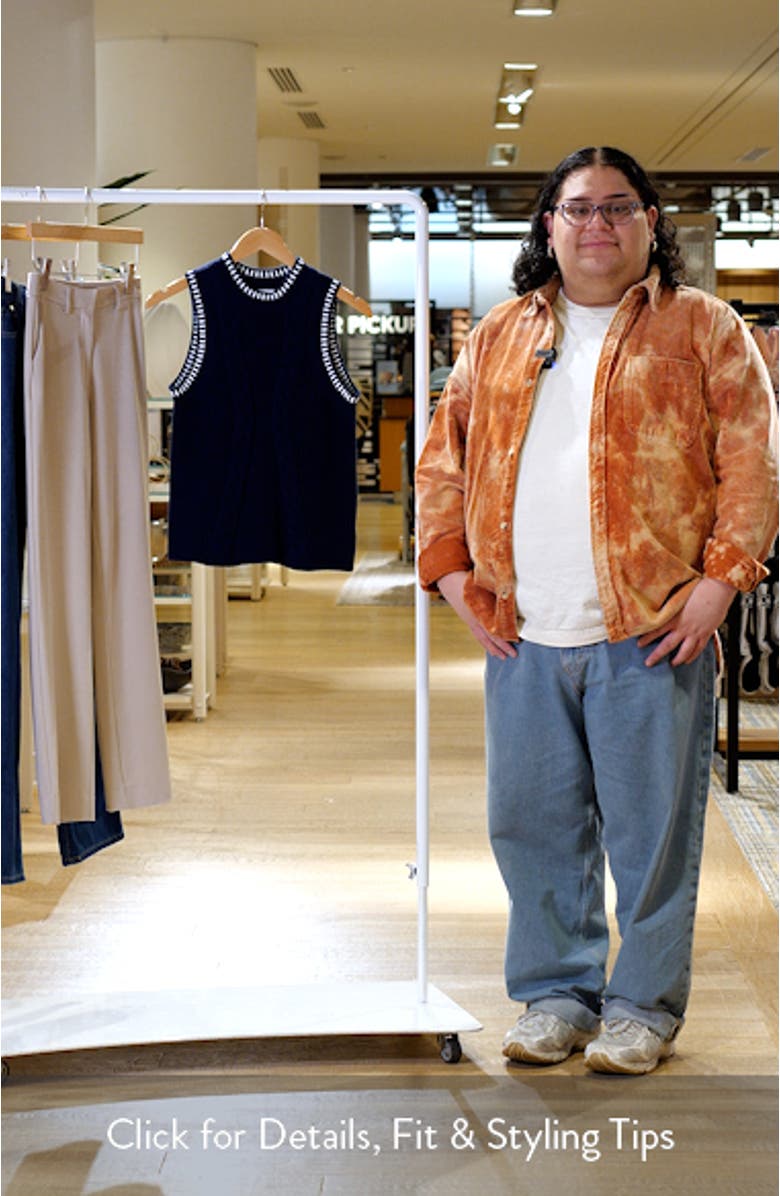 Zoey Cable Stitch Sweater Vest, sales video thumbnail