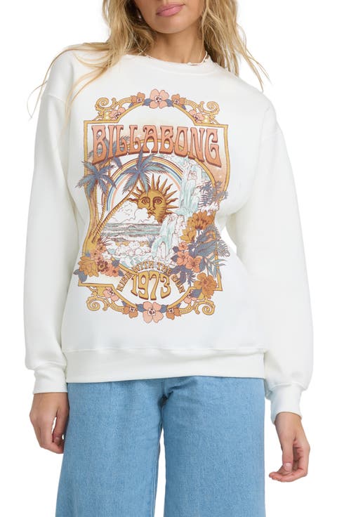 Seaside Dreams Fleece Crewneck Graphic Sweatshirt