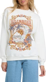 Billabong Seaside Dreams Fleece Crewneck Graphic Sweatshirt