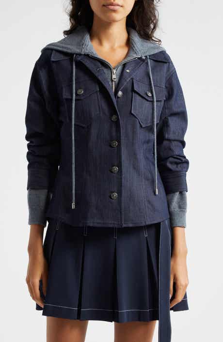 Cinq à Sept Canyon Mixed Media Denim Jacket