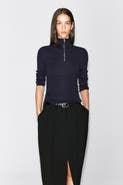 COS Seamless Merino Wool Zip-Up Top