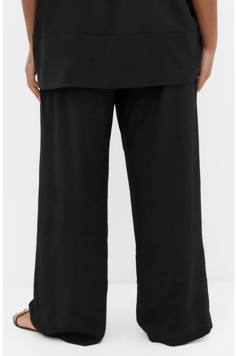 Kalea Wide Leg Drawstring Pants, Alternate, color, BLACK