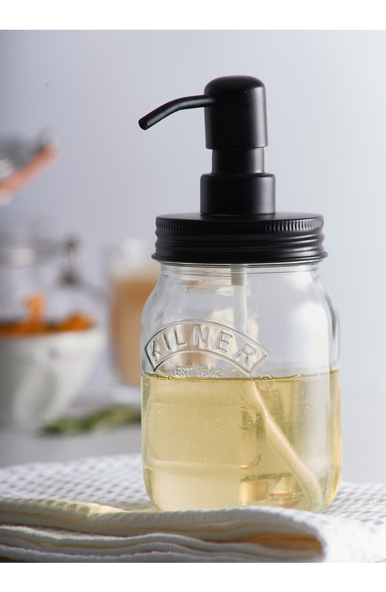 Kilner Liquid Soap & Lotion Dispenser 17 Ounce, Alternate, color, Clear