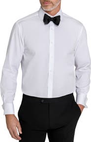 CONSTRUCT Slim Fit Piqué Tuxedo Shirt