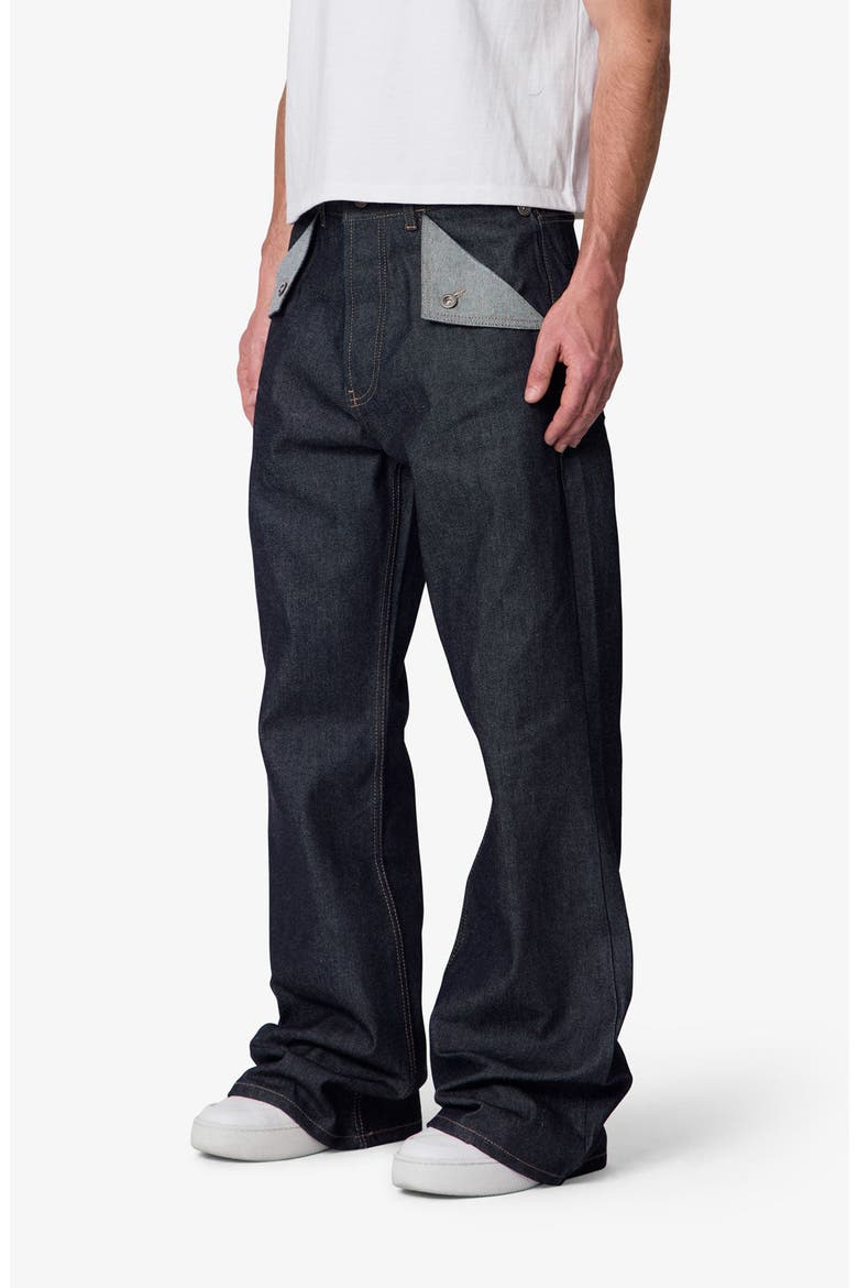 Mule Pocket Kick Flare Jeans, Alternate, color, RINSED INDIGO