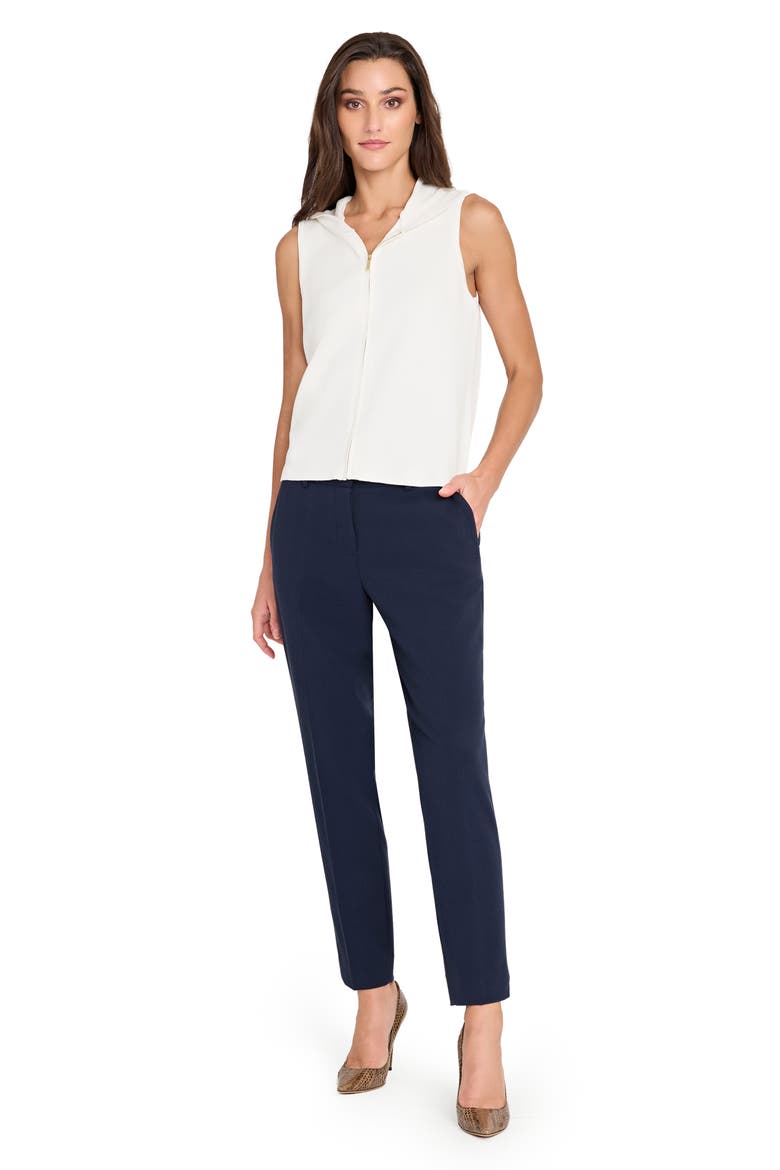 Zip-Up Hooded Sweater Vest, Alternate, color, IVORY