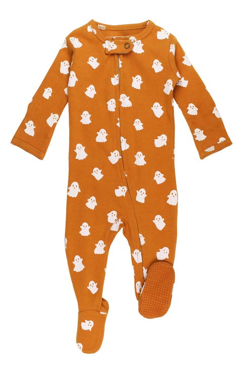 Print Fitted One-Piece Organic Cotton Footie Pajamas (Baby)