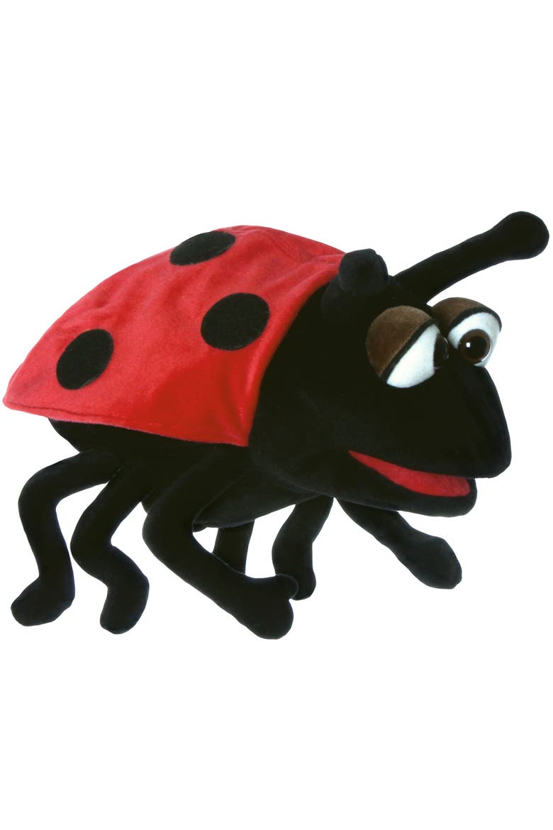 11in Ladybug Plush Hand Puppet, Main, color, Multicolored