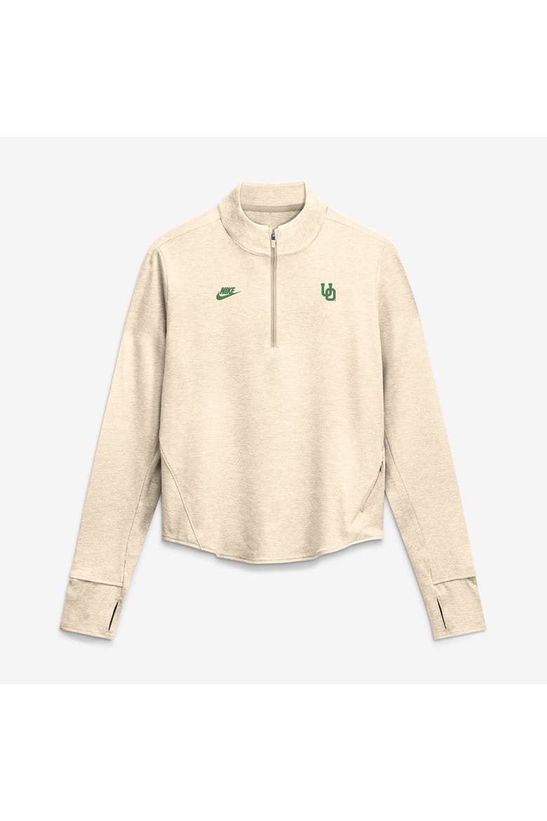 Women's Nike Natural Oregon Ducks Legacy Swift Dri-FIT Half-Zip Pullover, Main, color, Natural