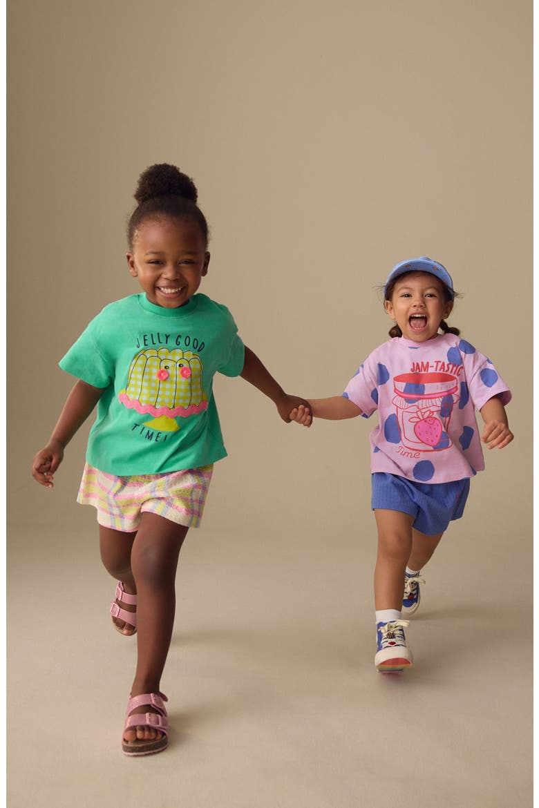 Kids' 4-Pack Assorted Graphic Cotton T-Shirts & Shorts Set, Alternate, color, GREEN