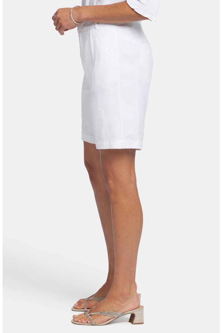 Relaxed Linen Blend Shorts, Alternate, color, OPTIC WHITE