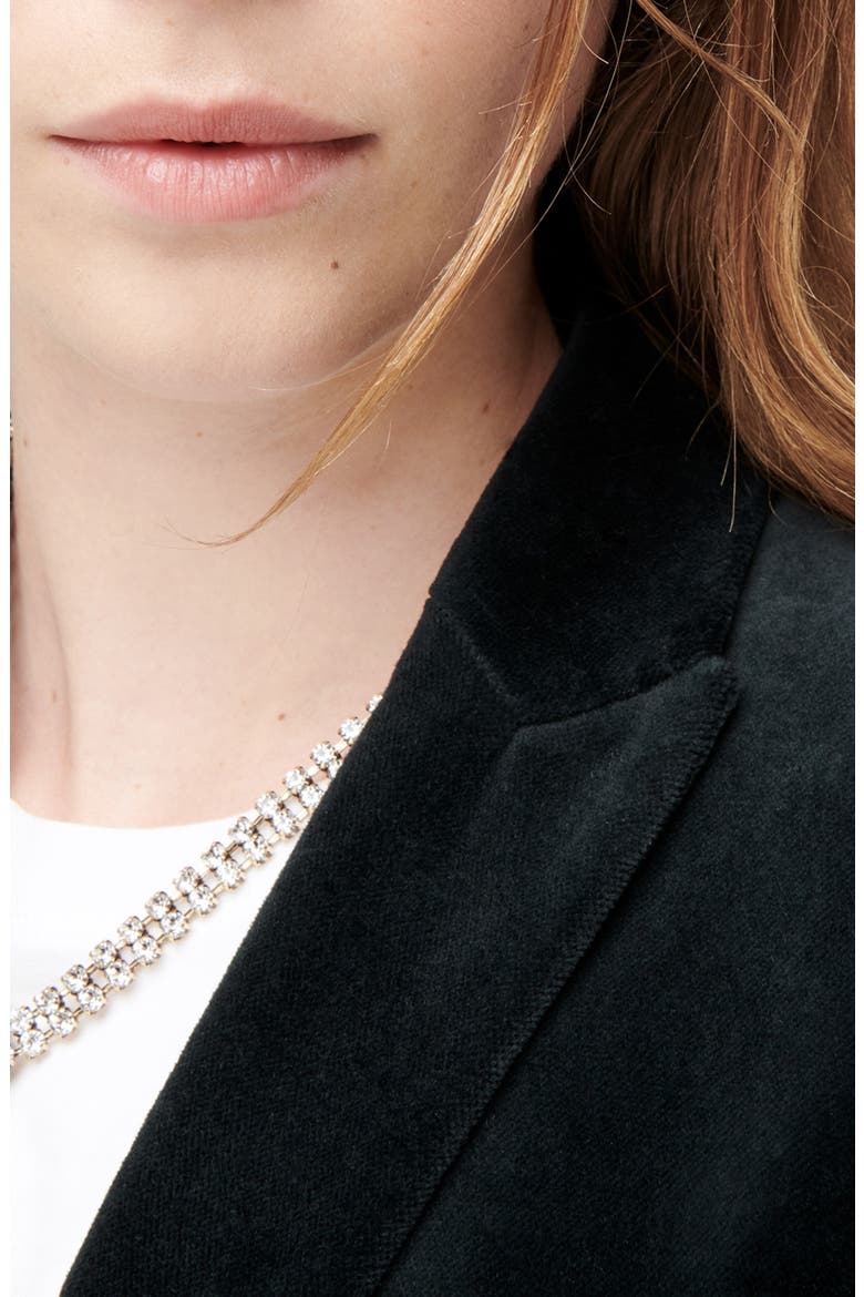 Parke Velvet Blazer, Main, color, BLACK