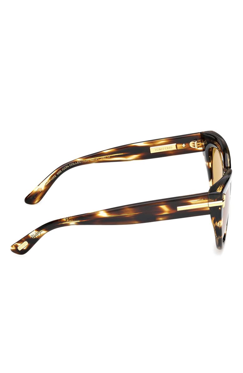 TOM FORD Icon 52mm Cat Eye Sunglasses, Alternate, color, Coloured Havana / Brown