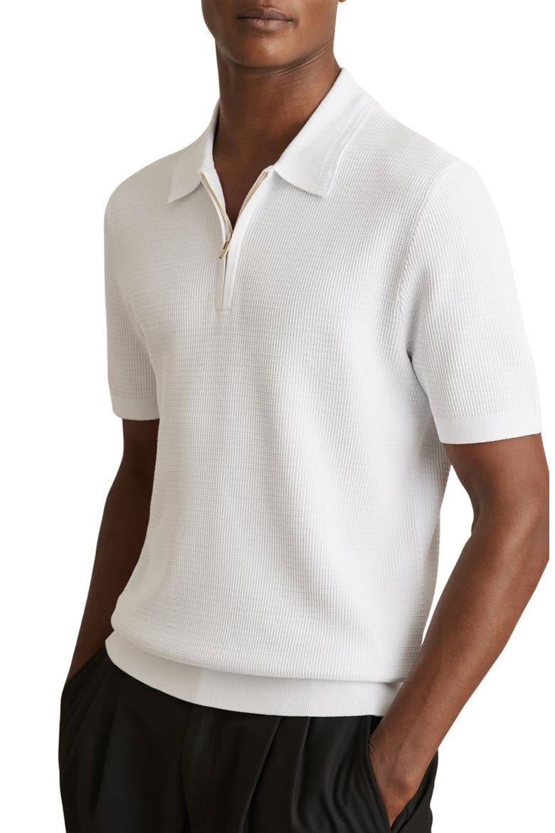 Regis Quarter Zip Polo, Main, color, WHITE