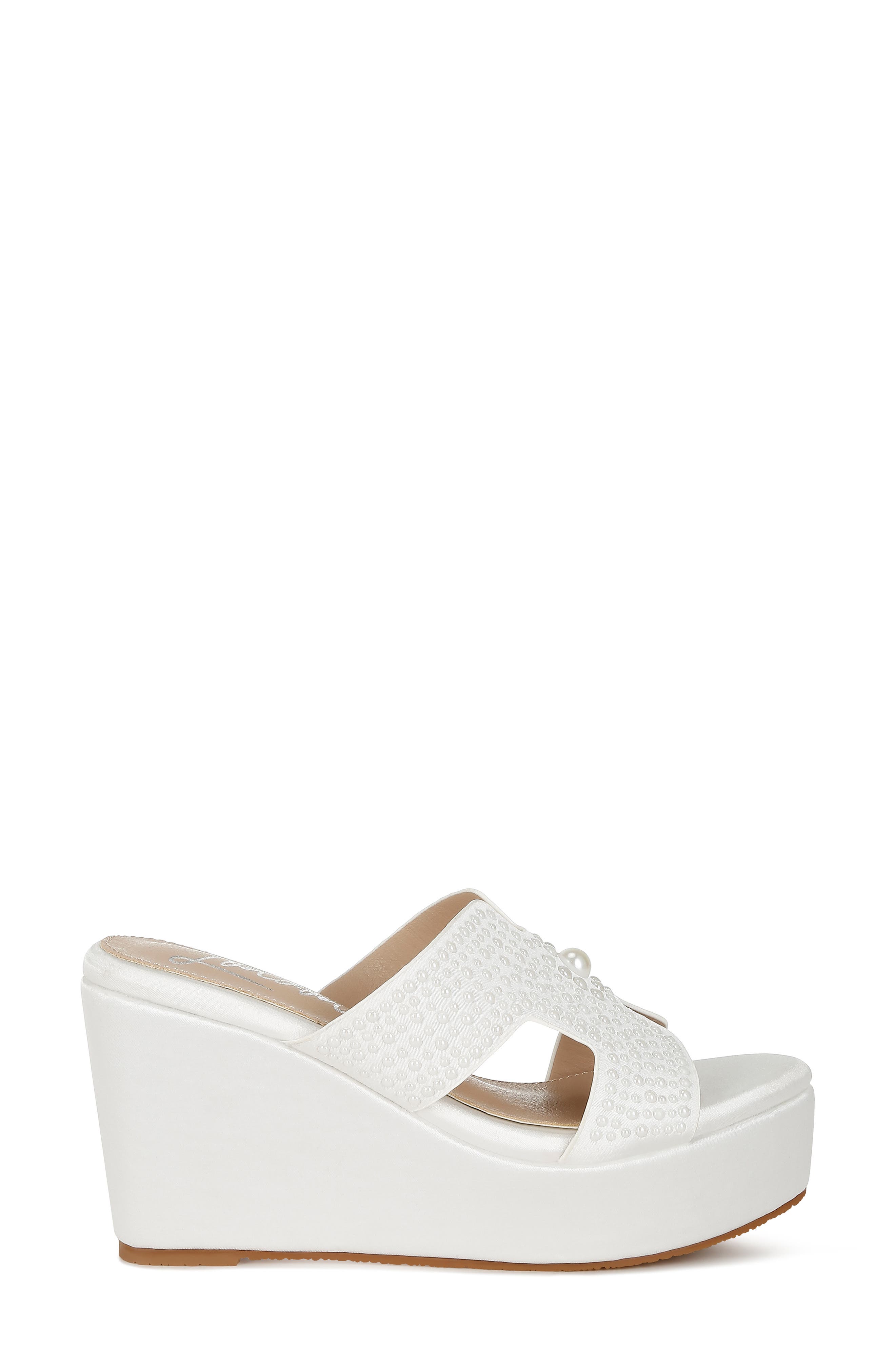 LONDON RAG Renier Platform Wedge Sandal, Alternate, color, White