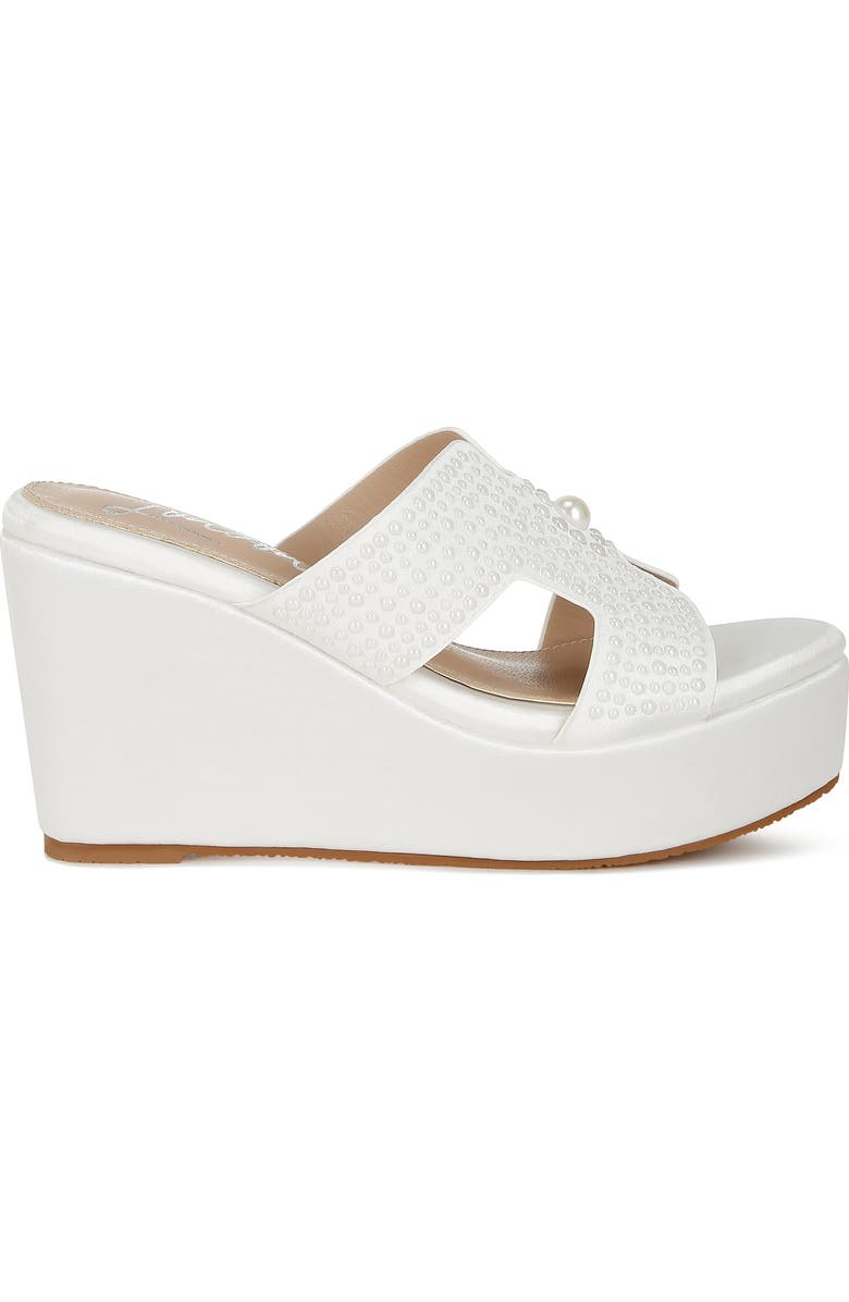 LONDON RAG Renier Platform Wedge Sandal, Alternate, color, White