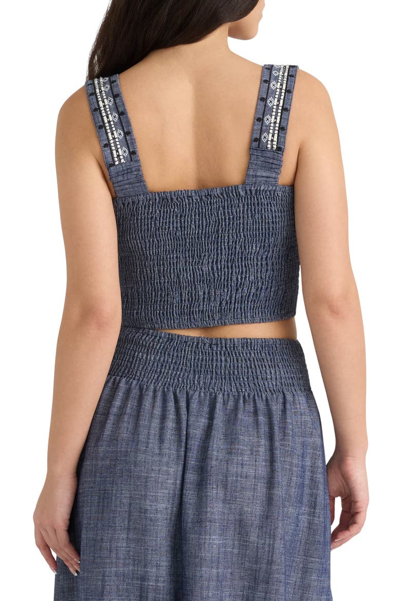 Embroidered Crop Top, Alternate, color, DENIM BLUE