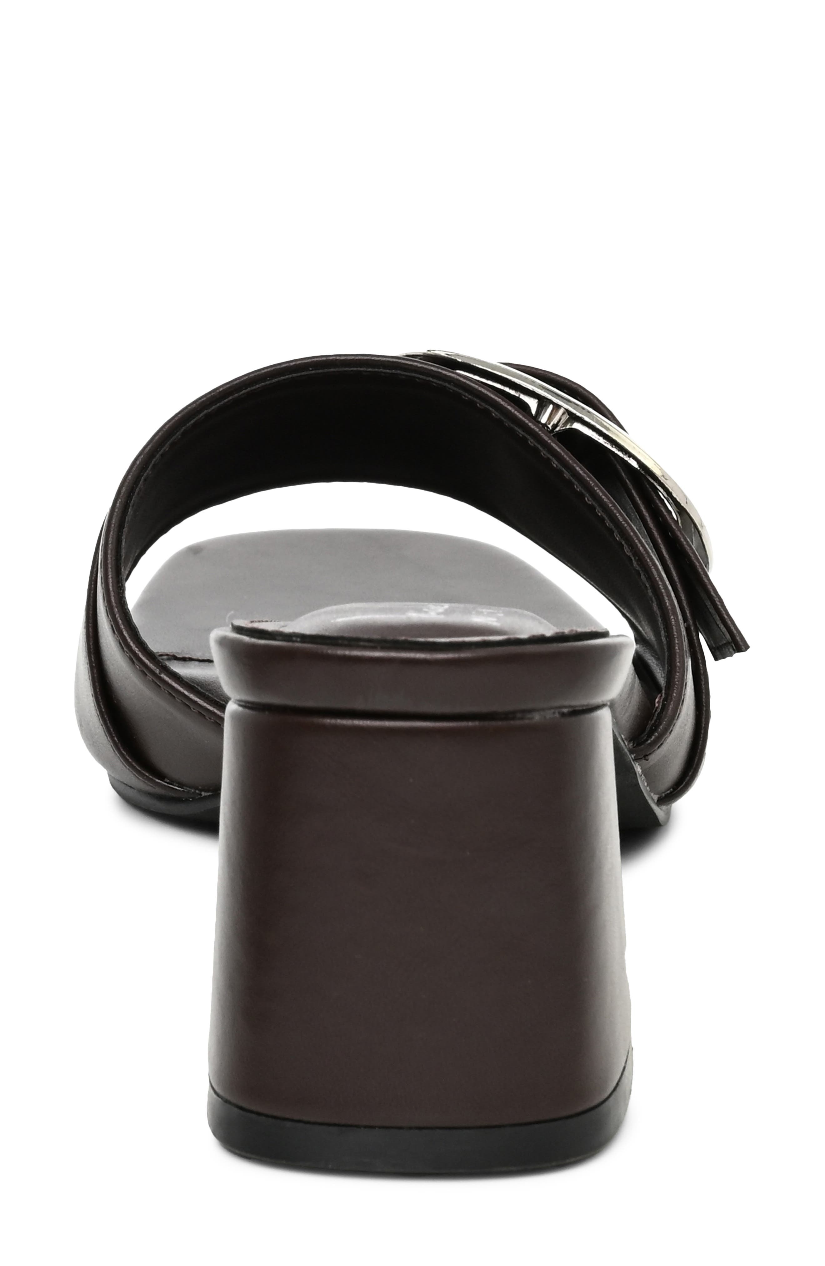 Buckle Slide Sandal, Alternate, color, CHOCOLATE