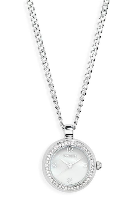 Mini Watch Pendant Necklace, 22.5mm