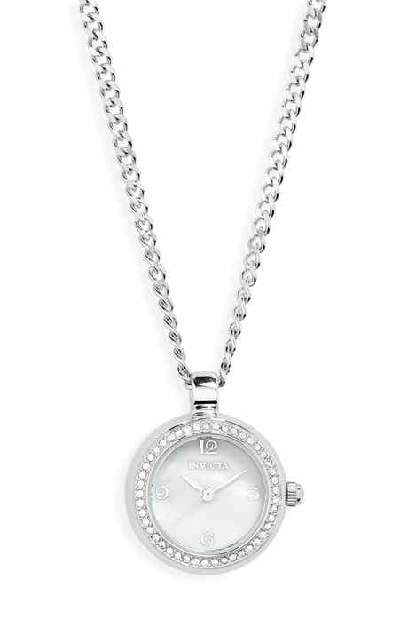 Mini Watch Pendant Necklace, 22.5mm
