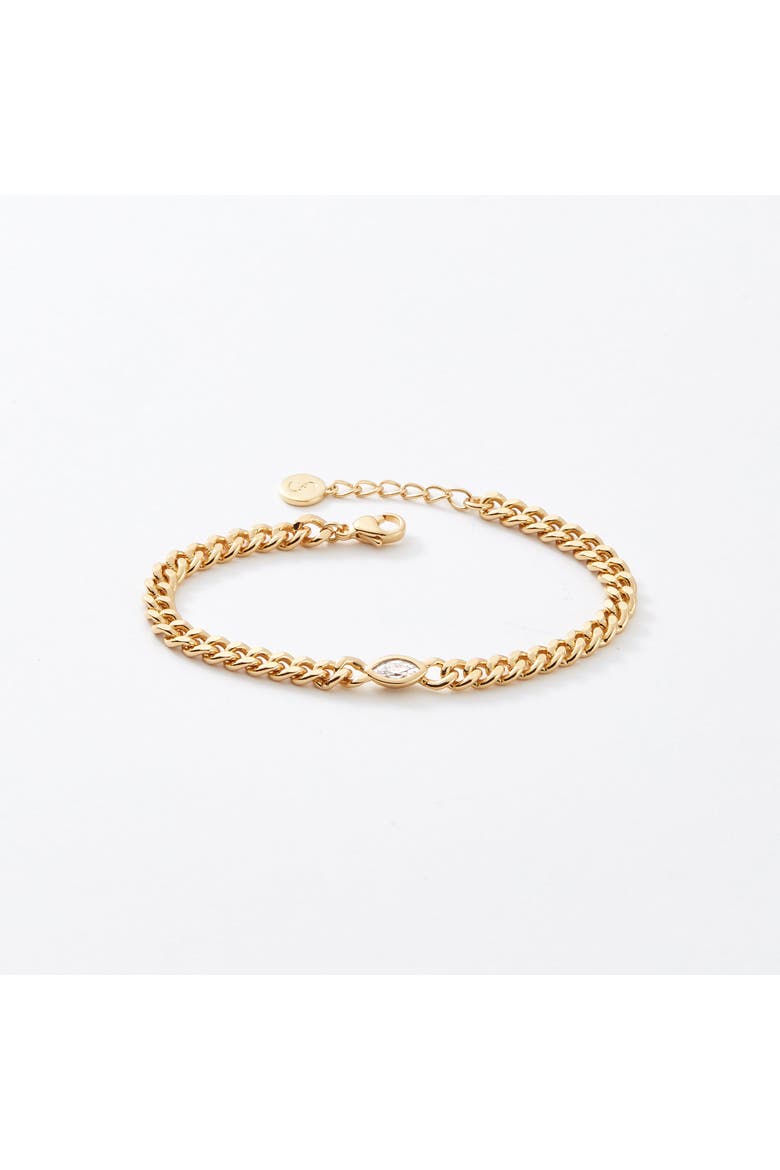 Cassia Curb Chain Bracelet, Main, color, Gold