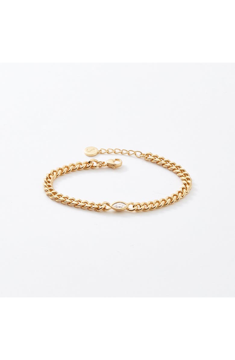 Sara Patino Cassia Curb Chain Bracelet, Main, color, Gold