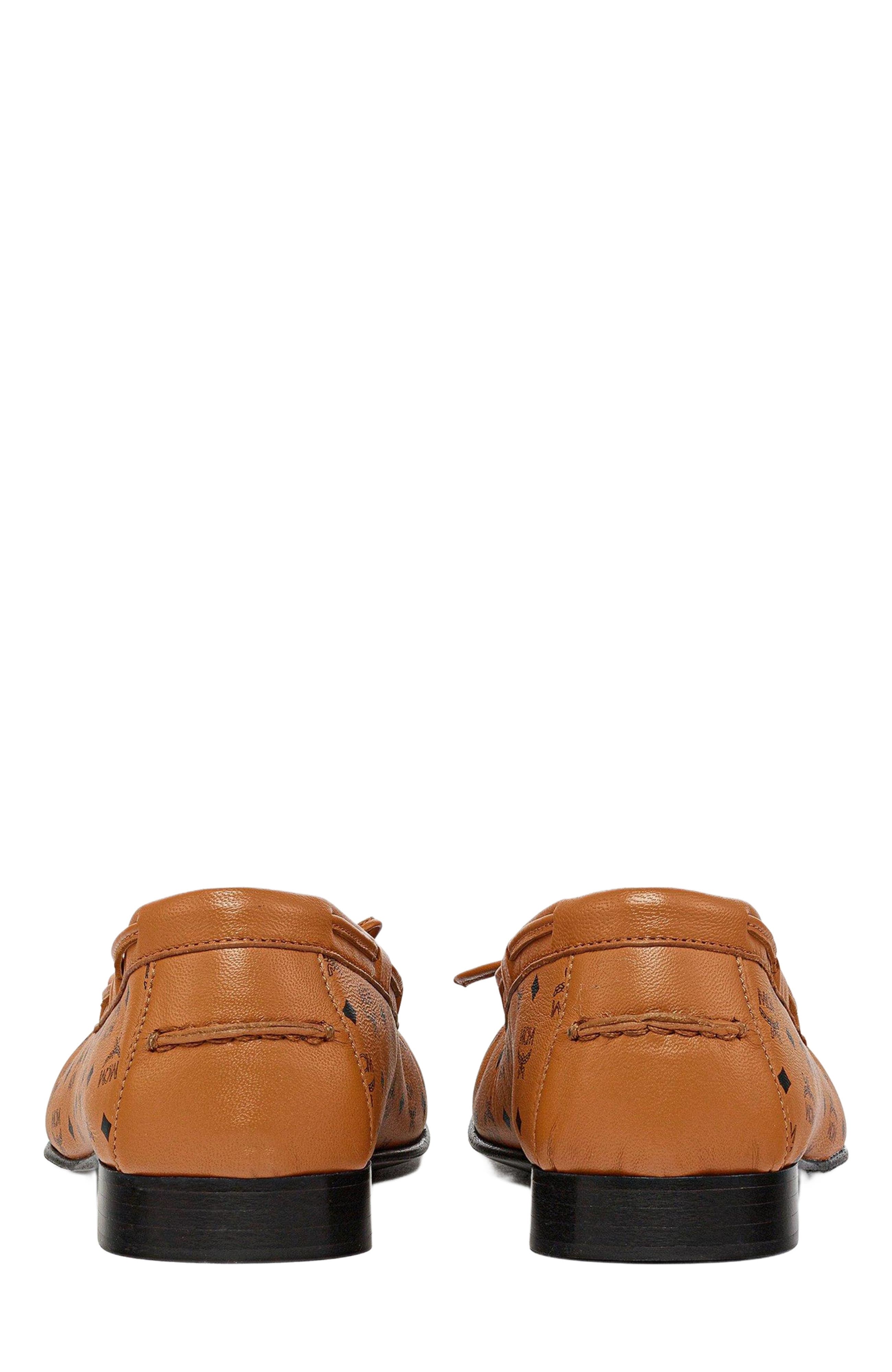 MCM Monogram Moccasin in Lamb Leather, Alternate, color, Cognac