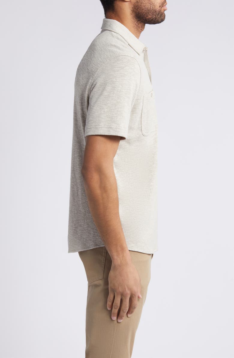 Johnston & Murphy Short Sleeve Knit Button-Up Shirt, Alternate, color, 