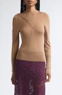 Rabanne Wool & Silk Crewneck Sweater