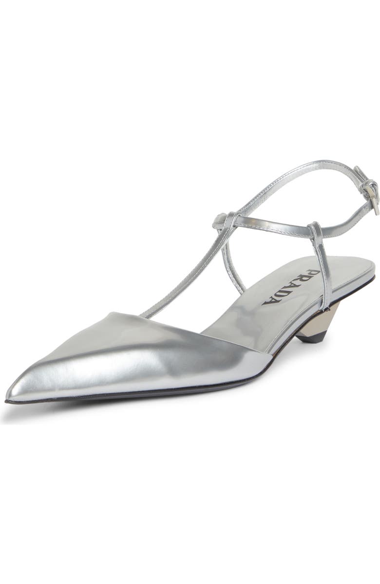 Prada Modellerie Pointed Toe Kitten Heel Pump, Main, color,