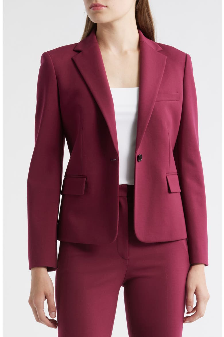 One-Button Jacket, Alternate, color, BERRY