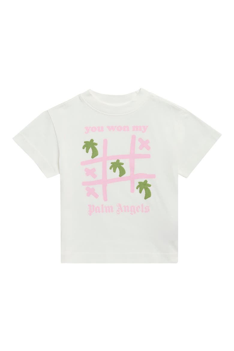 Kids' Palm Tris Graphic Tee, Main, color, OFF WHITE - ROSE PINK
