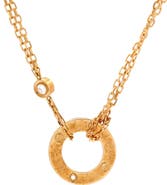 Pre-Owned Cartier 2 Diamonds Love Pendant Necklace 18K Yellow Gold and Diamonds