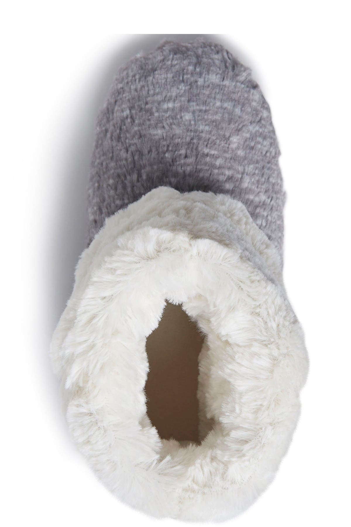 Beth Faux Fur Fold Down Fuzzy Bootie Slipper, Alternate, color, GREY FROST