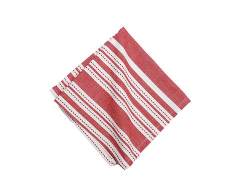 Warner Scarlet Woven Reversible Cloth Napkin Set of 6
