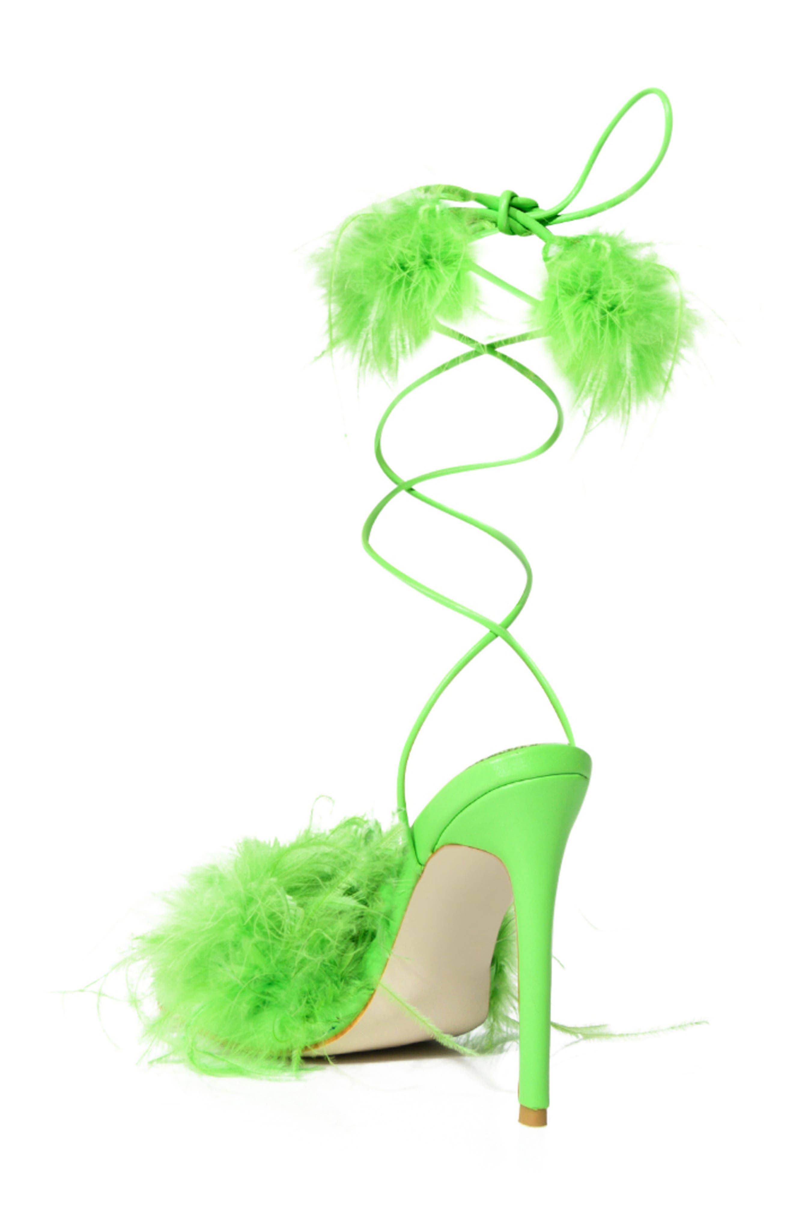 AZALEA WANG Penn Feather Ankle Wrap Sandal, Alternate, color, 