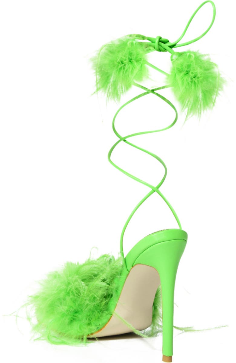AZALEA WANG Penn Feather Ankle Wrap Sandal, Alternate, color,